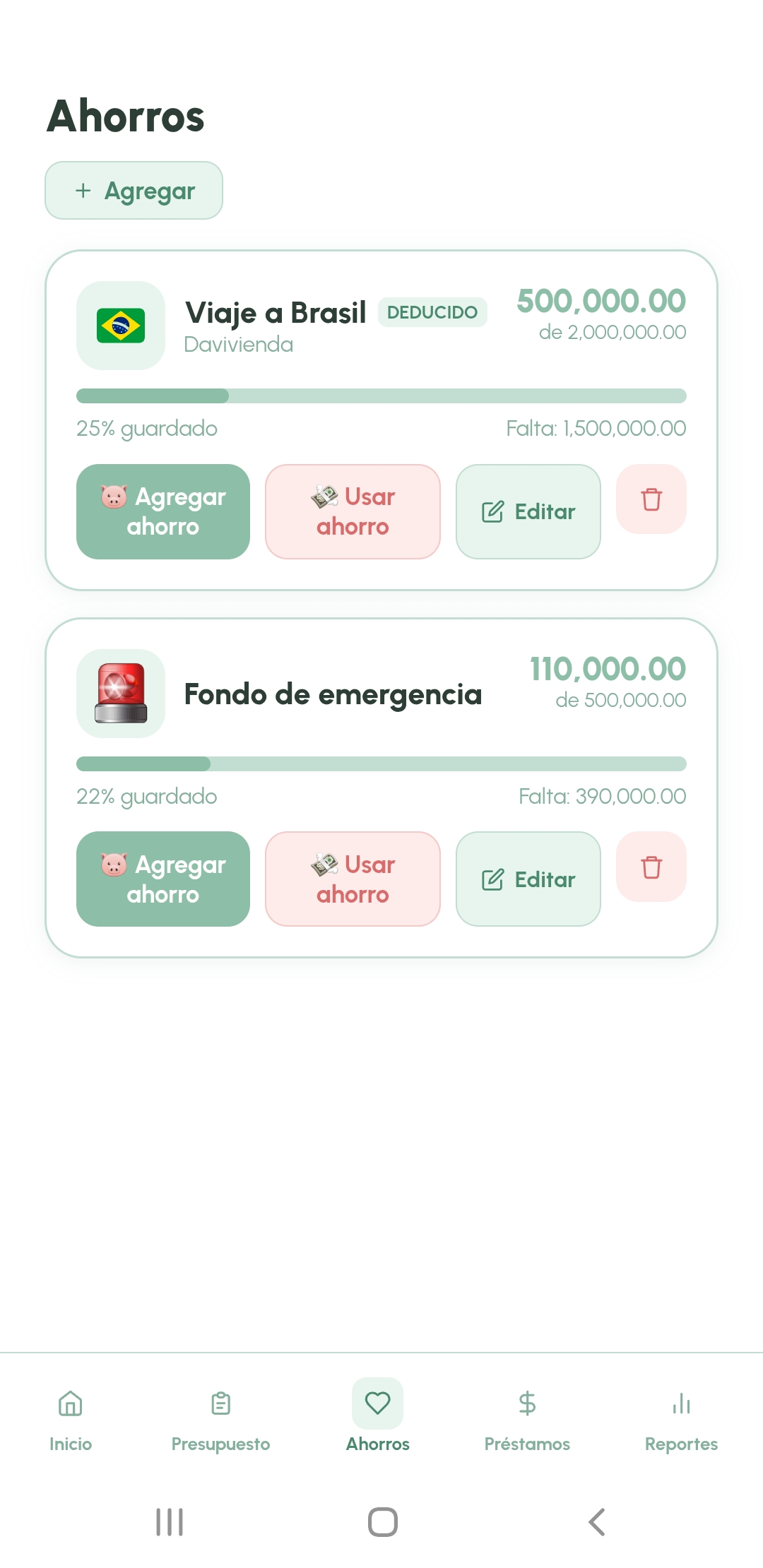 Ahorros
